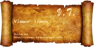 Vimmer Tímea névjegykártya